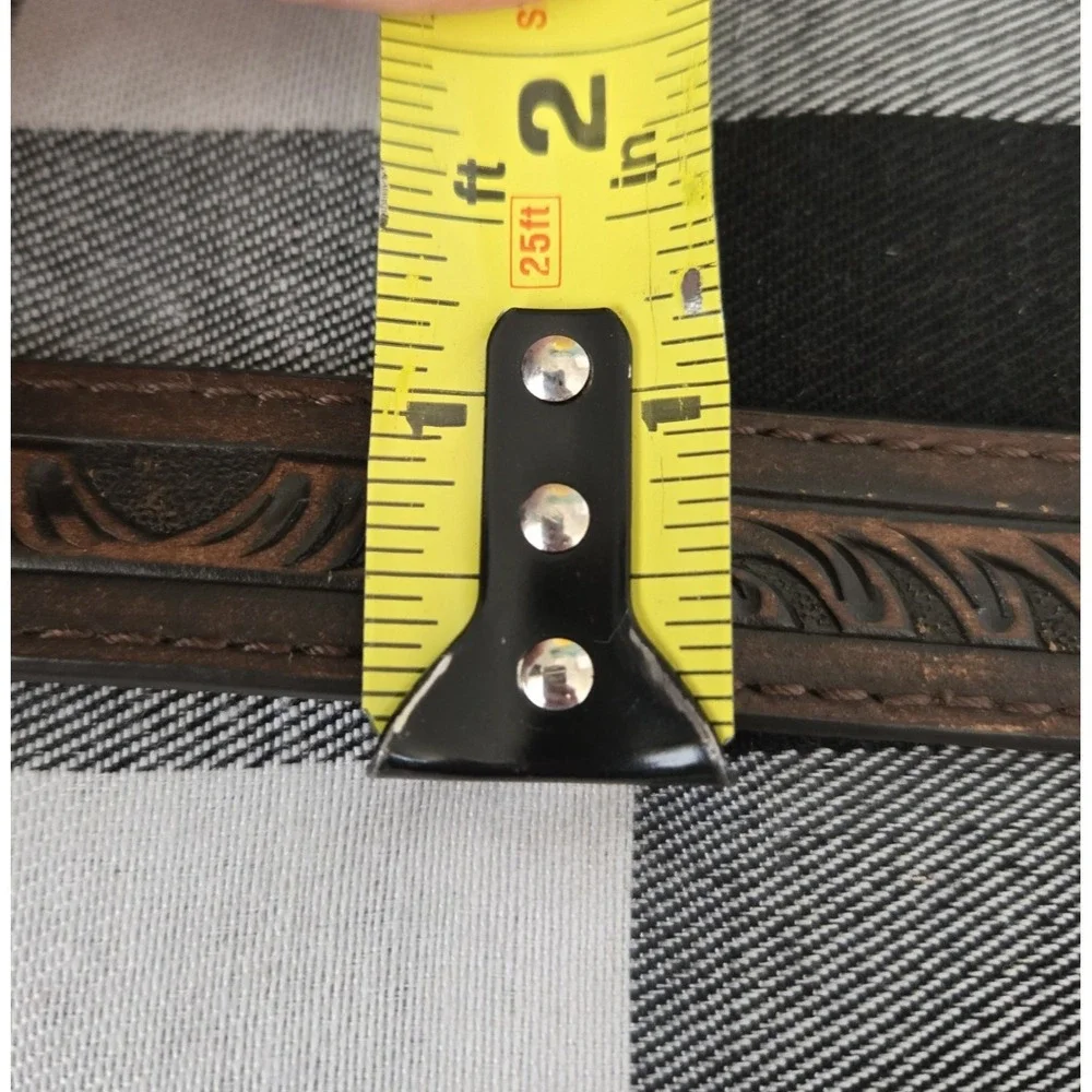NOCONA ‎ Child / Teen Boy Girl Tooled Leather Belt NO BUCKLE Fits 26